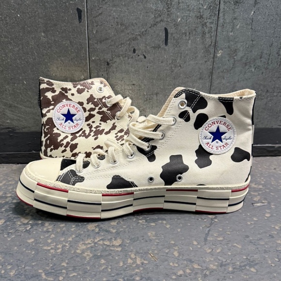 Converse x Brain Dead Cow Print High Top Sneakers - Picture 6 of 11